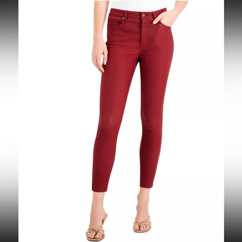And Now This Red Burgundy Coated
Skinny‎ Glossy High Rise Jeans Size 25 New/Tags